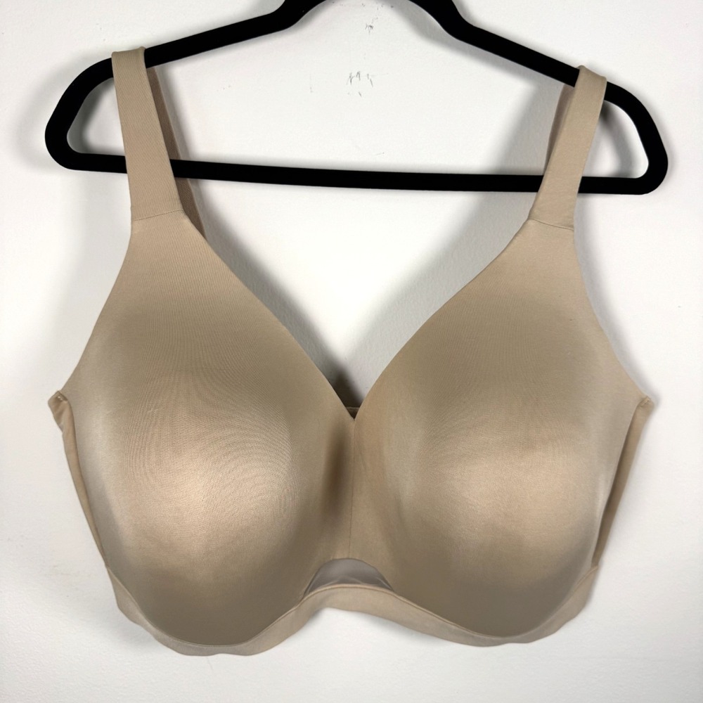 Cacique Lightly Lined Wireless Bra Size 46H Beige Lane Bryant Plus